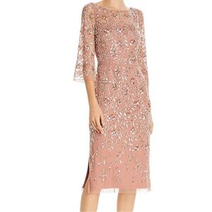 Elegant Embroidered Pink Dress